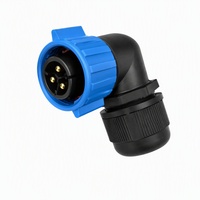 Connecteur circulaire étanche M19 à verrouillage par vis 90/180 degrés, prise de montage sur panneau pour connexion d'alimentation de capteur de robot AGV