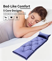 Matelas de camping gonflable automatique pliable, matelas pneumatique individuel pour tente, randonnée et voyage