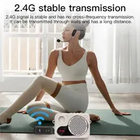 Microphone sans fil Wx26 avec casque et émetteur 2.4G avec récepteur pour amplificateur vocal, haut-parleur, enseignement, guide touristique