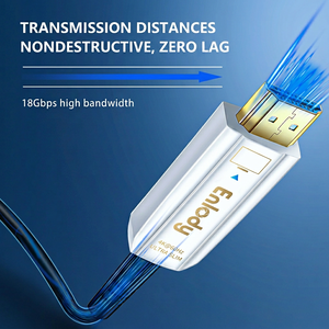Cable <span class=keywords><strong>HDMI</strong></span> <span class=keywords><strong>2.0</strong></span> AOC de Longitud Personalizada, <span class=keywords><strong>4K</strong></span> 60Hz, 18Gbps, Cable Óptico Activo, Chapado en Oro, Cable <span class=keywords><strong>HDMI</strong></span> de Fibra EARC para Proyector, OEM/ODM - Product Image 2