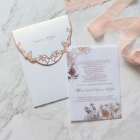 Tarjetas de Invitación de Acrílico Transparente con Juego de Sobres Personalizados para Invitaciones de Boda