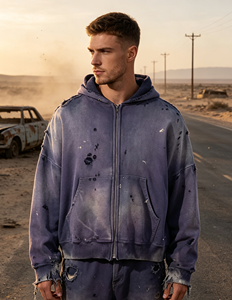 <span class=keywords><strong>Felpa</strong></span> con <span class=keywords><strong>Zip</strong></span> 100% Cotone Pesante per Uomo, Stile Vintage Y2K con Stampa Lettering, Personalizzabile, Casual Invernale Unisex - Product Image 1