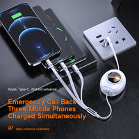 Kabel Data Multi Charger 3 in 1 yang Dapat Ditarik, Kabel Micro USB Tipe C, Pengisian Cepat untuk Ponsel
