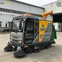 Balayeuse électrique SW-BR 230/240 R 4W avec cabine fermée et pulvérisation d'eau pour nettoyage des rues