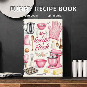 Divertido Cuaderno de Recetas Personalizado, en Blanco, para Platos Caseros, Suministros para Manualidades, Impresión Digital, Cartón Dúplex, Espiral - Product Image 2