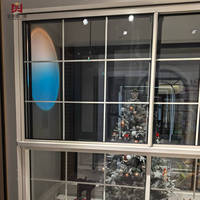 Fenêtre coulissante horizontale moderne en PVC avec rideau pare-vent pour salon, chambre et école