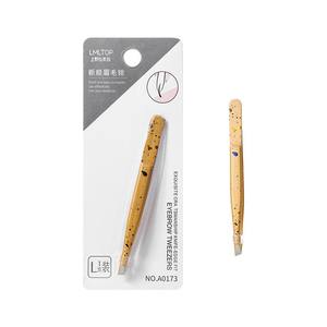 Pinzas para Cejas Inclinadas Lmltop, Acero Inoxidable Dorado, Mango Cómodo para Depilar y Aplicar Pestañas Postizas A0173 - Product Image 4