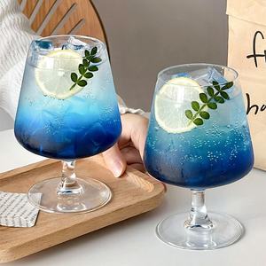 Verres à Brandy Modernes Minimalistes en Cristal Soufflé à la Main, Verres à <span class=keywords><strong>Vin</strong></span> à Pied Court, Verres à Cognac, Verres à Dégustation de Cocktails - Product Image 2