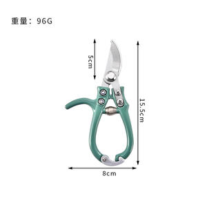 Tijeras de podar Green Bypass de 15.5 cm con hoja de acero inoxidable y mango de plástico, herramienta de jardín para recortar plantas - Product Image 1