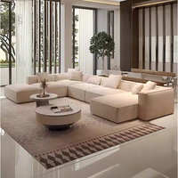 Canapé d'angle moderne personnalisé en cuir véritable, deux places, structure en bois massif pour salons, appartements, villas, hôtels