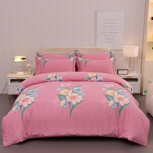 Wholesale Custom 4 Pcs Bed Sheet <strong>Duvet</strong> Cover 100% Cotton Bedding Set <strong>King</strong> Size Queen Size Full Sheets Sets <strong>Super</strong> Soft Luxury - Product Image 5