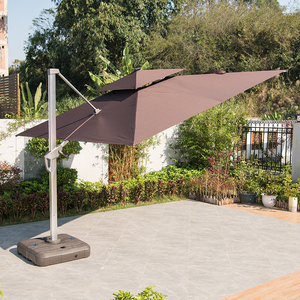 <span class=keywords><strong>Parasol</strong></span> solaire extérieur pour restaurant 3m, <span class=keywords><strong>grand</strong></span> <span class=keywords><strong>parasol</strong></span> 3,5m, cadre en aluminium robuste, lumières LED - Product Image 3