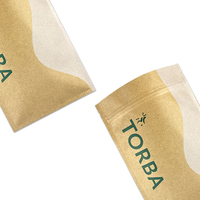 Sachet refermable en papier kraft biodégradable imprimé sur mesure, petit emballage alimentaire avec logo pour les collations