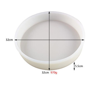Fabrik preis 12,6 Zoll große Harz runde Formen Verbessertes Silikon für tiefe Kreis formen für Home Wall Decor Desktop-Dekoration - Product Image 5