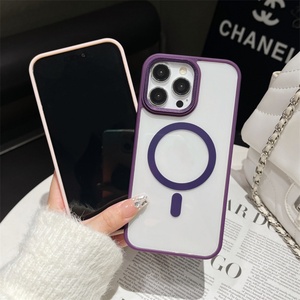 เคสโทรศัพท์แม่เหล็กแบบใหม่สำหรับ iPhone 16 15 Pro Max พร้อมการป้องกันเลนส์กล้อง, เคสแม่เหล็กใสป้องกันเหลืองสำหรับ iPhone 17 Pro - Product Image 2