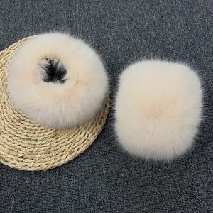 Manchons en <span class=keywords><strong>fausse</strong></span> <span class=keywords><strong>fourrure</strong></span> d'hiver, chauffe-mains élastiques, gants en <span class=keywords><strong>fourrure</strong></span> de renard, enveloppe de poignet en peluche, faux manches, utilisation en extérieur, plage - Product Image 2