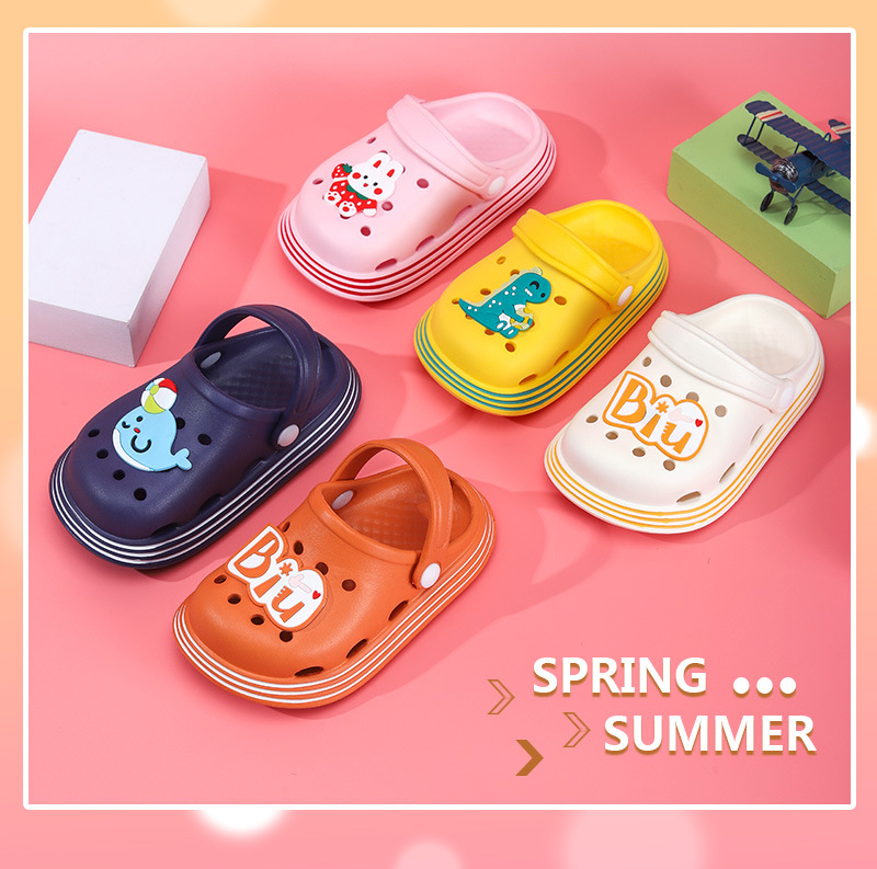 Summer Cartoon Clogs Shoes Garden Beach Slippers Sandals Non-Slip Clog for Kids
