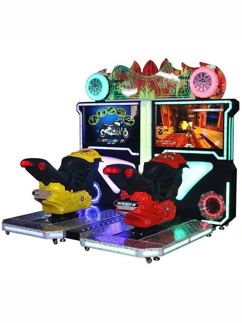 Racing Motorcycle GP Simulator Video Game Machine for Kids Coin Operated Indoor Amusement Park Use 1 Year Warranty US Plug