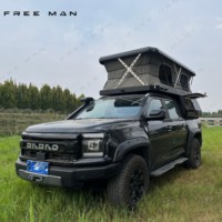 Tente de toit à coque souple à levage assisté par vérin à gaz avec porte-bagages pour Dadao Explore