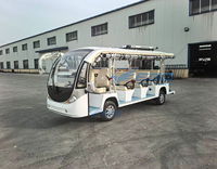 Bus de tourisme électrique blanc 2026, 11 places, autonomie 100-120 km, vitesse maximale 30-40 km/h, bus de patrouille touristique