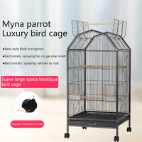 Grande Cage à oiseaux en acier, Cage pour perroquets, oiseaux, fil de fer volant, vente en gros, G-210720-5
