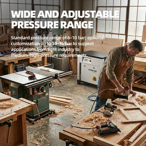 Compressore d'Aria a Vite Industriale Portatile Super Silenzioso 7.5KW 10HP 220V PMVF con Serbatoio Essiccatore per Carrozzeria e Verniciatura - Product Image 3