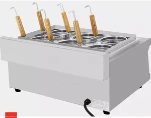 6 سلة آلة كهربائية الفولاذ المقاوم للصدأ أعلى طاولة المعكرونة الرجال معدات الطبخ المعكرونة آلة غليان المعكرونة