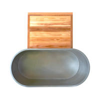 Senya Ensemble complet de bain froid en bois personnalisé avec armoires latérales de rangement, machine de refroidissement pour bain de glace, ovale autoportant