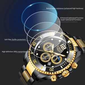 Reloj LIGE 8924 de Lujo, Reloj de Cuarzo, Cronógrafo Impermeable para Hombre, Reloj Casual de Acero Inoxidable con Fase Lunar de <span class=keywords><strong>24</strong></span> Horas para Hombre - Product Image 5