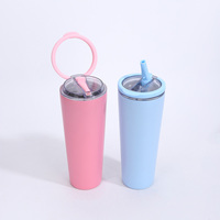 Vaso de acero inoxidable con pajita oculta, vasos de acero inoxidable sin BPA, vaso de acero inoxidable con doble pared aislante.