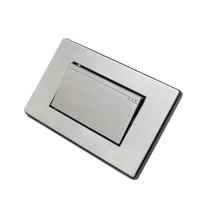 Interrupteur mural tactile carré en acier inoxydable, prise universelle 10A, indice de protection IP20, design contemporain pour la maison