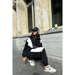 Conjunto Deportivo Negro Simple de 340 g/m², Transpirable, Unisex, Ropa Casual - Product Image 6