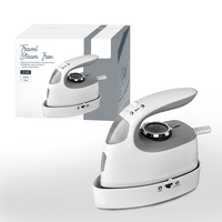 Fer à vapeur portable 1000W, léger et compact, compagnon de voyage avec conception 2-en-1 et protection anti-chauffe à sec
