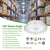 Lampu Kanopi LED 100 Watt untuk SPBU 0-10V Dimmer Bersertifikasi UL ETL Lampu SPBU Sudut Sorot Lebar Lampu Stadion LED Terang