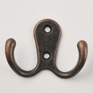 Wall Mount Coat Hooks Double Hook Antique Bronze Black Bronze Red Bronze For <b>Clothes</b> <b>Storage</b> Behind Door Or Wall Installation - Product Image 4
