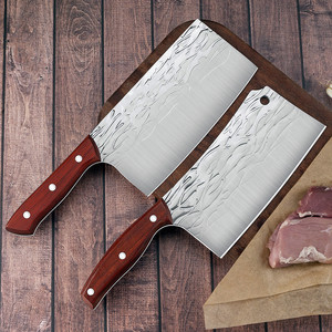 Popular online kitchen <b>knife</b> set (8-piece set) for home use, forged, cleaver, slicer, hammer-patterned <b>knife</b>, street vendor - Product Image 4