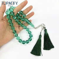Bracelet de prière islamique Tasbih, chapelet musulman, 33 perles, en résine, durable et portable