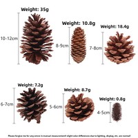 Authentische Natürliche Getrocknete Blumen Weihnachts-Tannenzapfen Baumschmuck Festliche Feiertagsdekorationen Anhänger Foto-Requisiten Kranz