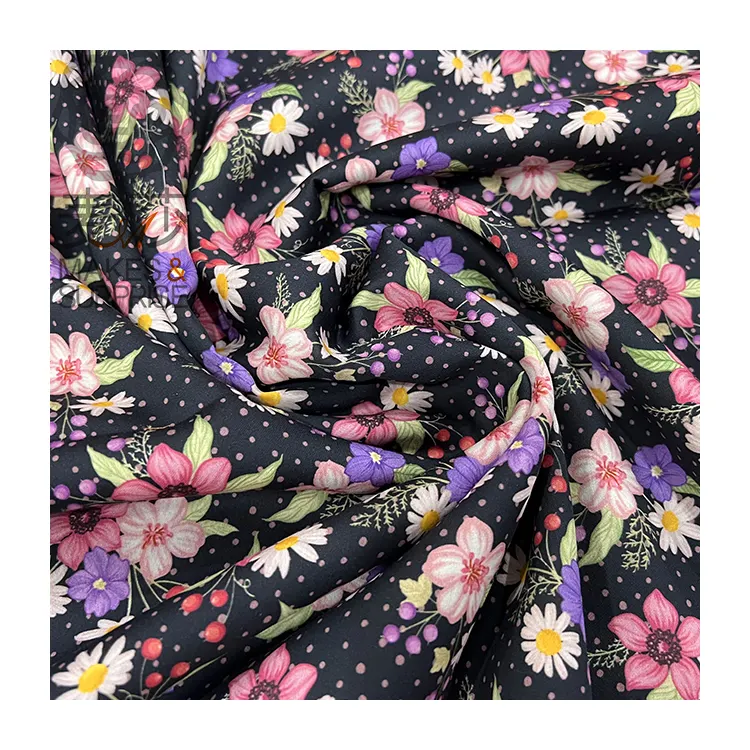 Prix usine Tana tissu imprimé numérique acheter en ligne imprimé fleuri doux 100% coton Satin Liberty Lawn tissu pour vêtement