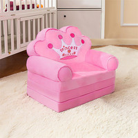 Fauteuil pliant Montessori en mousse rose pour enfants, canapé-lit 2-en-1 pour tout-petits, idéal pour le sol