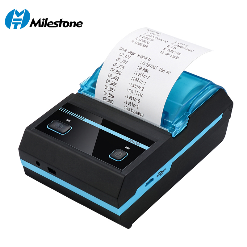 code à barres de 58mm, machine de facturation portative, dent bleue, bon marché, imprimante de reçus thermique, MHT-P5801