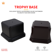 Partie de trophée marron noir de haute qualité composants de récompense de qualité populaire accessoires de Base de trophée pièces de trophée vierges de Logo personnalisé
