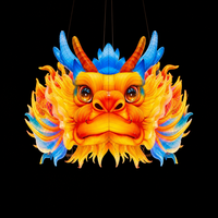 Lanternes de plafond géantes personnalisées en forme de tête de dragon, décoration chinoise pour les marchés alimentaires, restaurants anciens, centres commerciaux, atriums