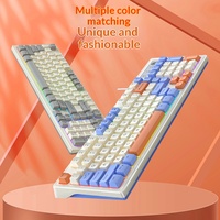 Clavier et souris de jeu filaires USB YINDIAO KM800 98 touches avec rétroéclairage RVB, repose-poignets amovible, design ergonomique pour PC portable
