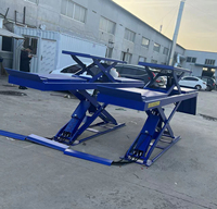CE dört tekerlekli Aligner kaldırıcı ile 4000KG Ultra ince hizalama araba asansör otomobil hidrolik makaslı kaldırma