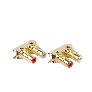 AV socket 2 <strong>Pins</strong> Female DIP PCB Mount <strong>Audio</strong> Professional RCA Jack Connector for Speaker Microphone - Product Image 5