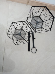 Panier de fruits et légumes à <span class=keywords><strong>2</strong></span> niveaux en fil de fer, présentoir carré décoratif en métal - Product Image 4