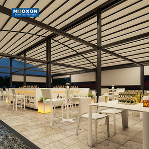 Mooxon Auvent de toit motorisé rétractable en PVC avec éclairage LED et réglable pour le jardin. - Product Image 5