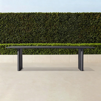 Ensemble de table et chaises de salle à manger d'extérieur en aluminium moderne de luxe, coussins imperméables en oléfine, ensemble de meubles de jardin pour hôtel, cour, villa