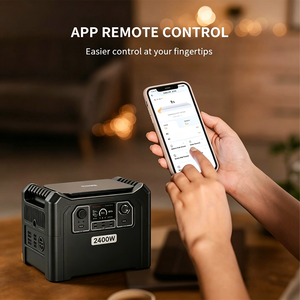 Station d'alimentation portable Office Backup <span class=keywords><strong>2400W</strong></span> 2304Wh LiFePO4 à onde sinusoïdale pure, générateur solaire, onduleur, routeur WiFi - Product Image 3
